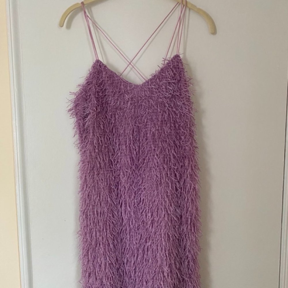 Perfect Eras Tour - Noisy May Lavender Fringe Glitter Party Dress